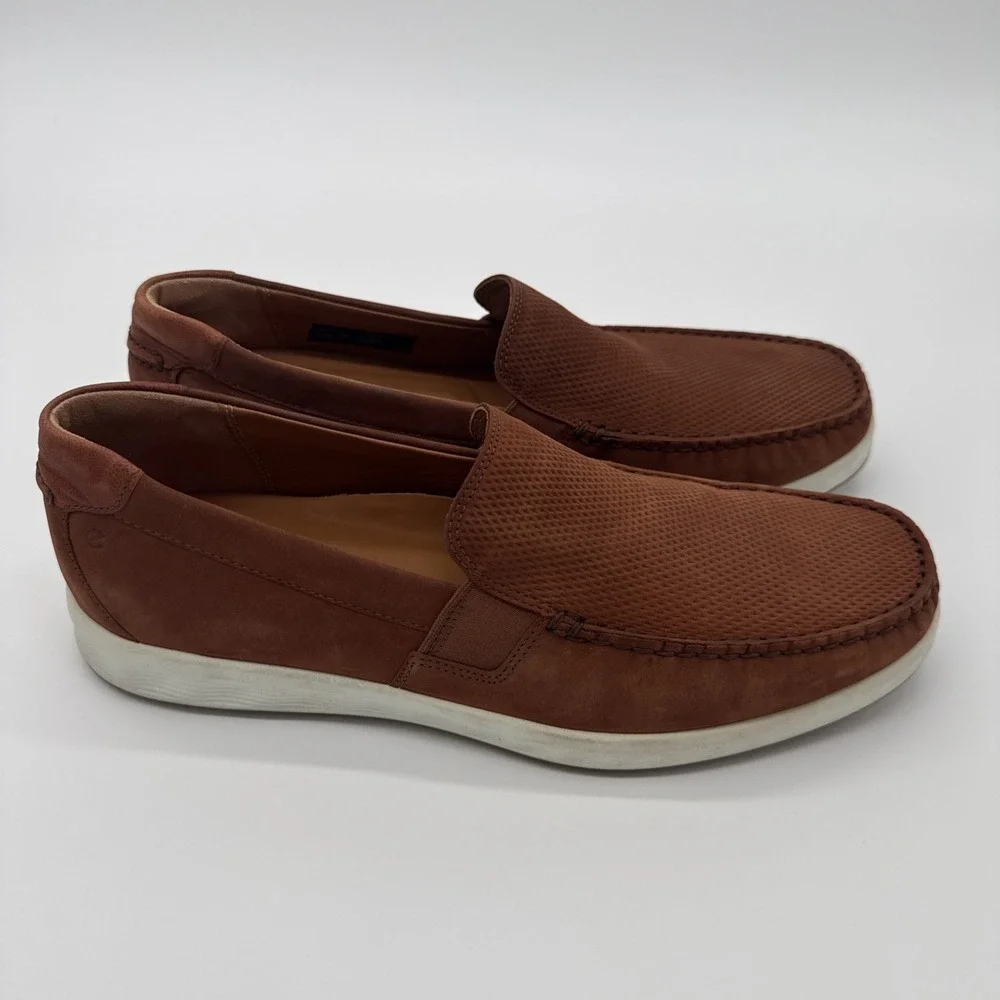 ECCO Men's S-Lite Moc Loafer Shoe Brown Slip-On Size 10